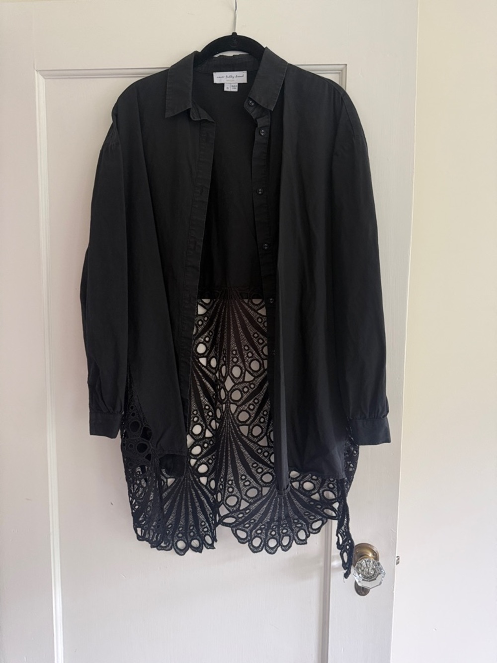Never Fully Dressed Black Collared Shirt